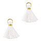 Mini Tassel 2cm - Gold-white